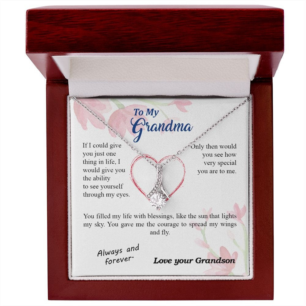 Mothers Day Gift from Grandson - Alluring Beauty Necklace