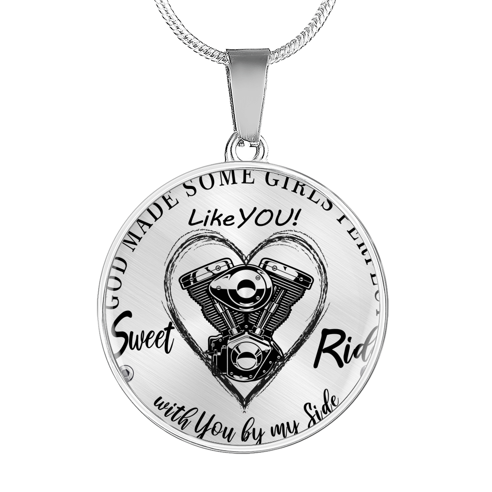 To my Wife Future Wife Ride Partner - God Made Some Girls Perfect - Sweet Ride - Perfect Pendant Necklace
