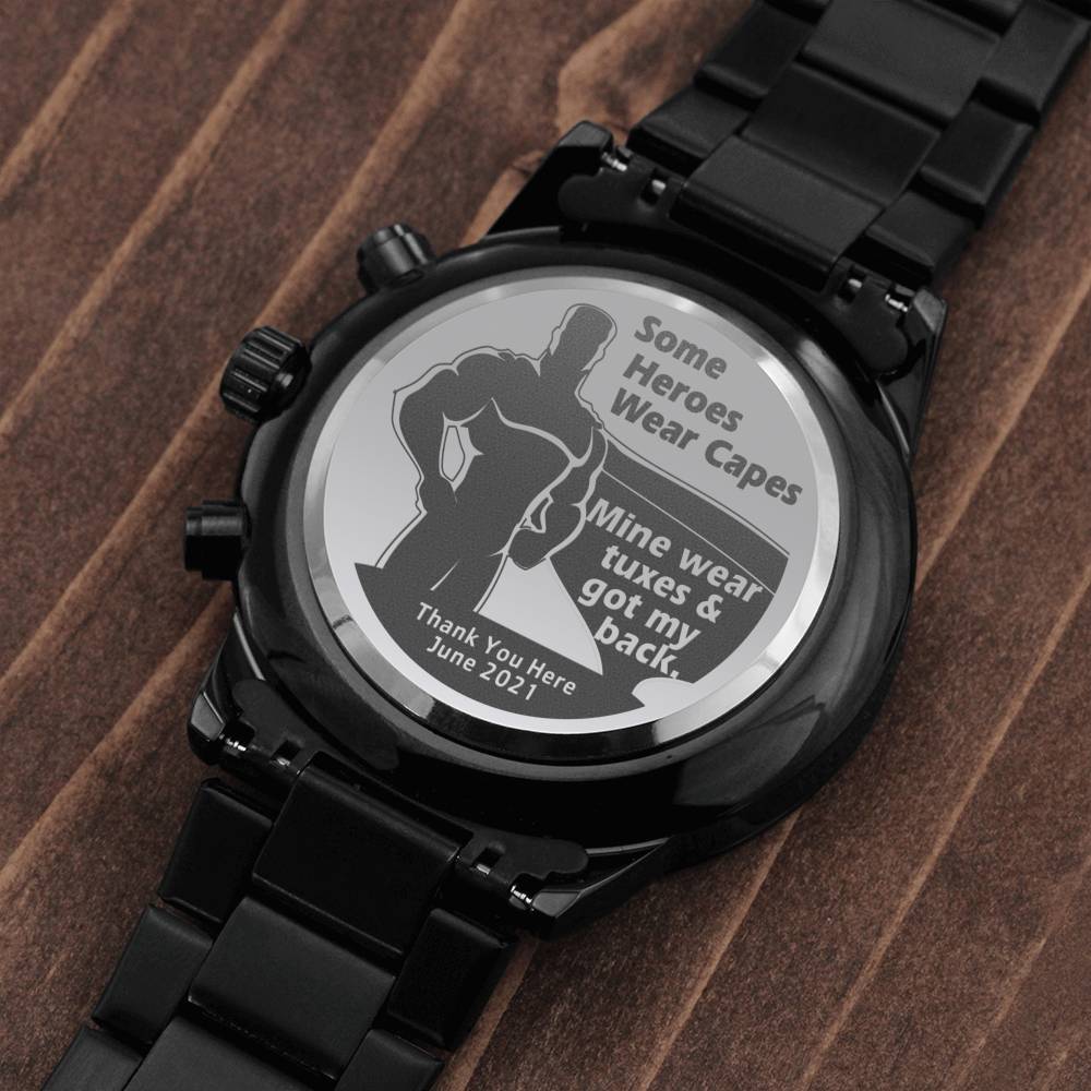 To My Groomsmen - Thank you for everything Event Memento - Stainless Steel Luxury Watch