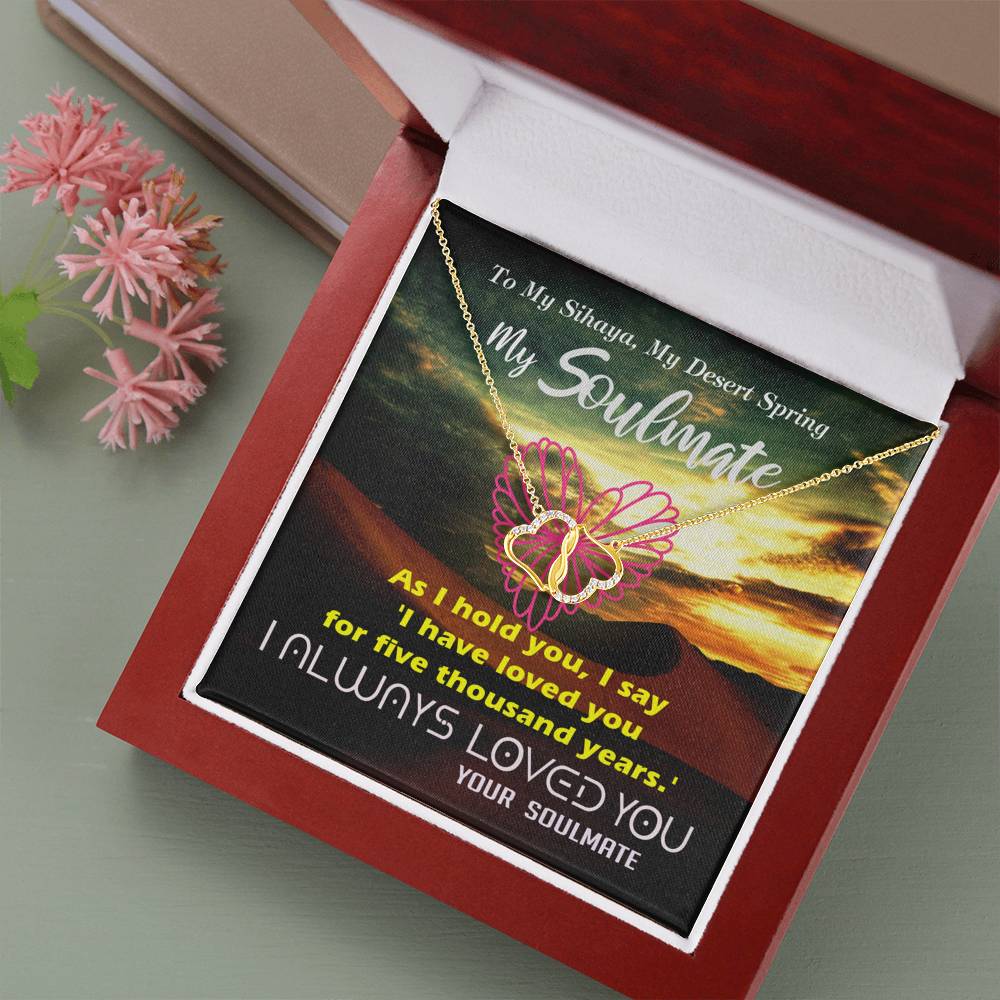 To my Soulmate - My Desert Spring Always Love You - Dune Chani -Everlasting Love - Solid Gold Real Diamonds -Free Shipping