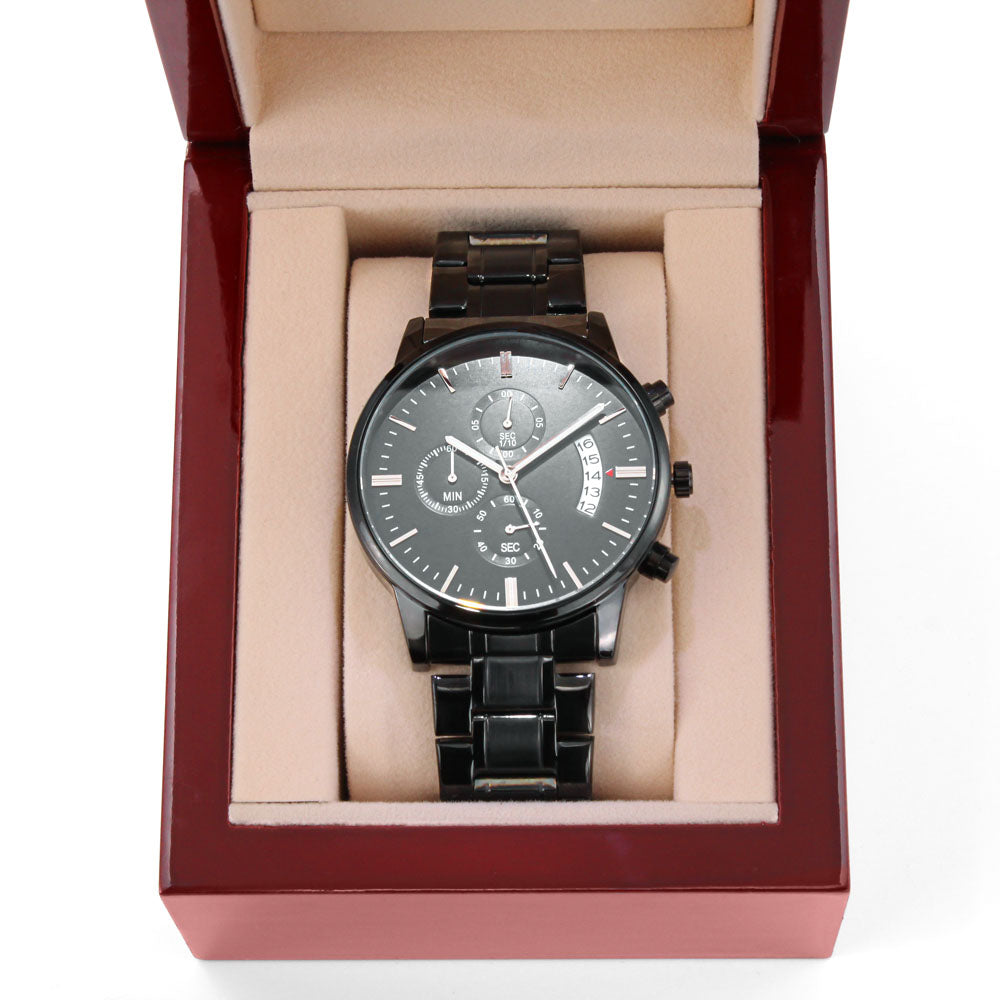 To Dad — Your Words on His Wrist | Engraved Luxury Chronograph Watch