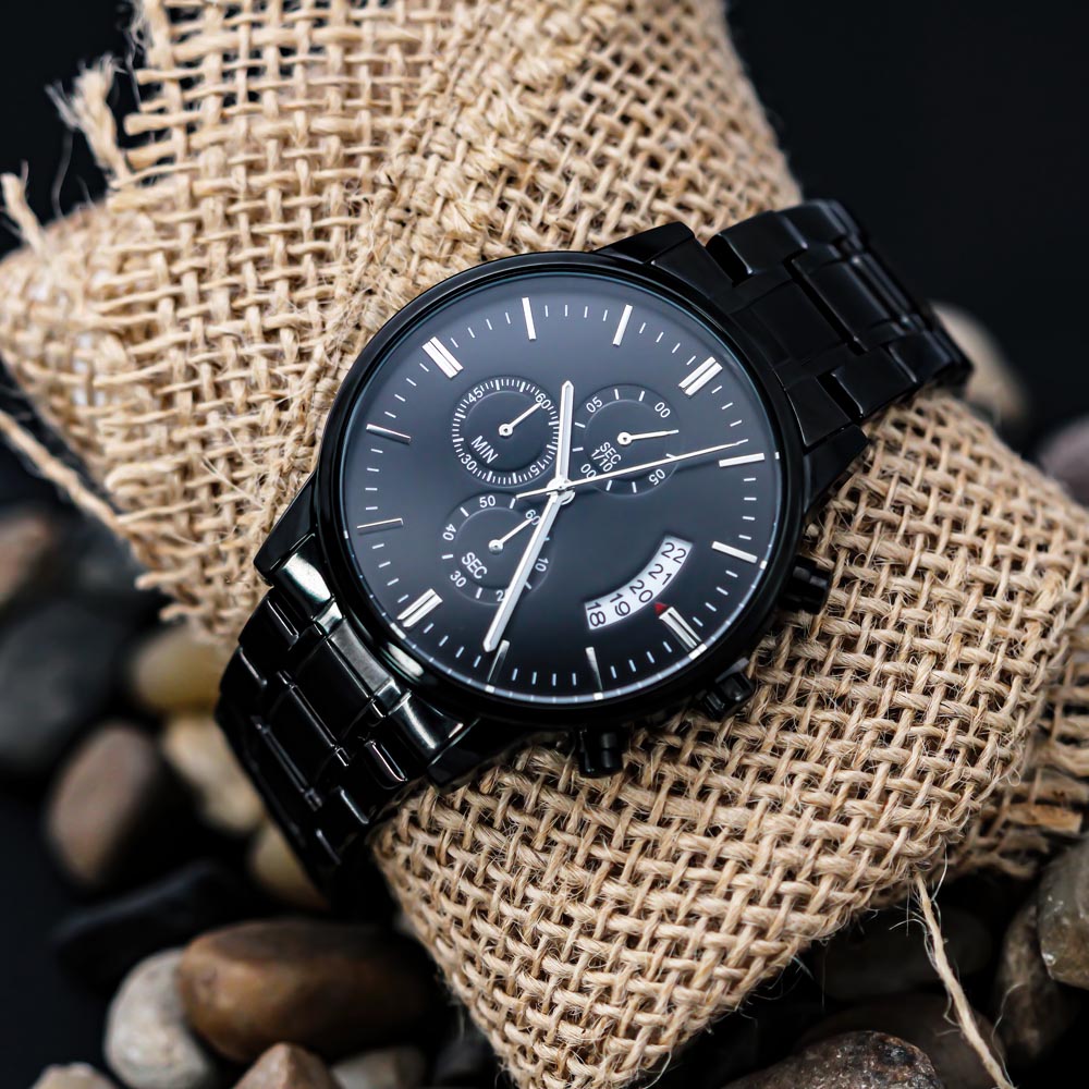 To Hunter Dad -  you are the world - Stainless Steel Luxury Watch