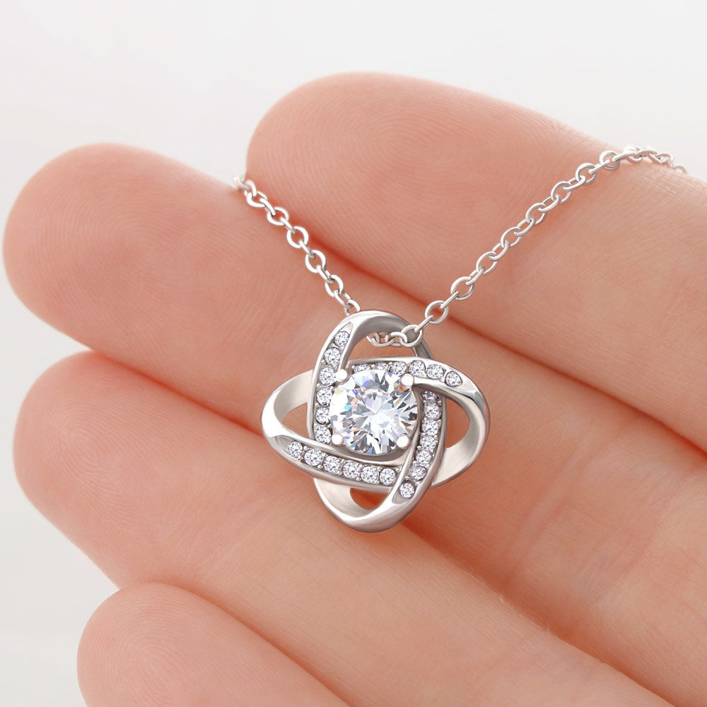 To my Daughter - Through my Eyes You Can Fly Forever -  From Dad - BEST SELLER - Love Knot Necklace