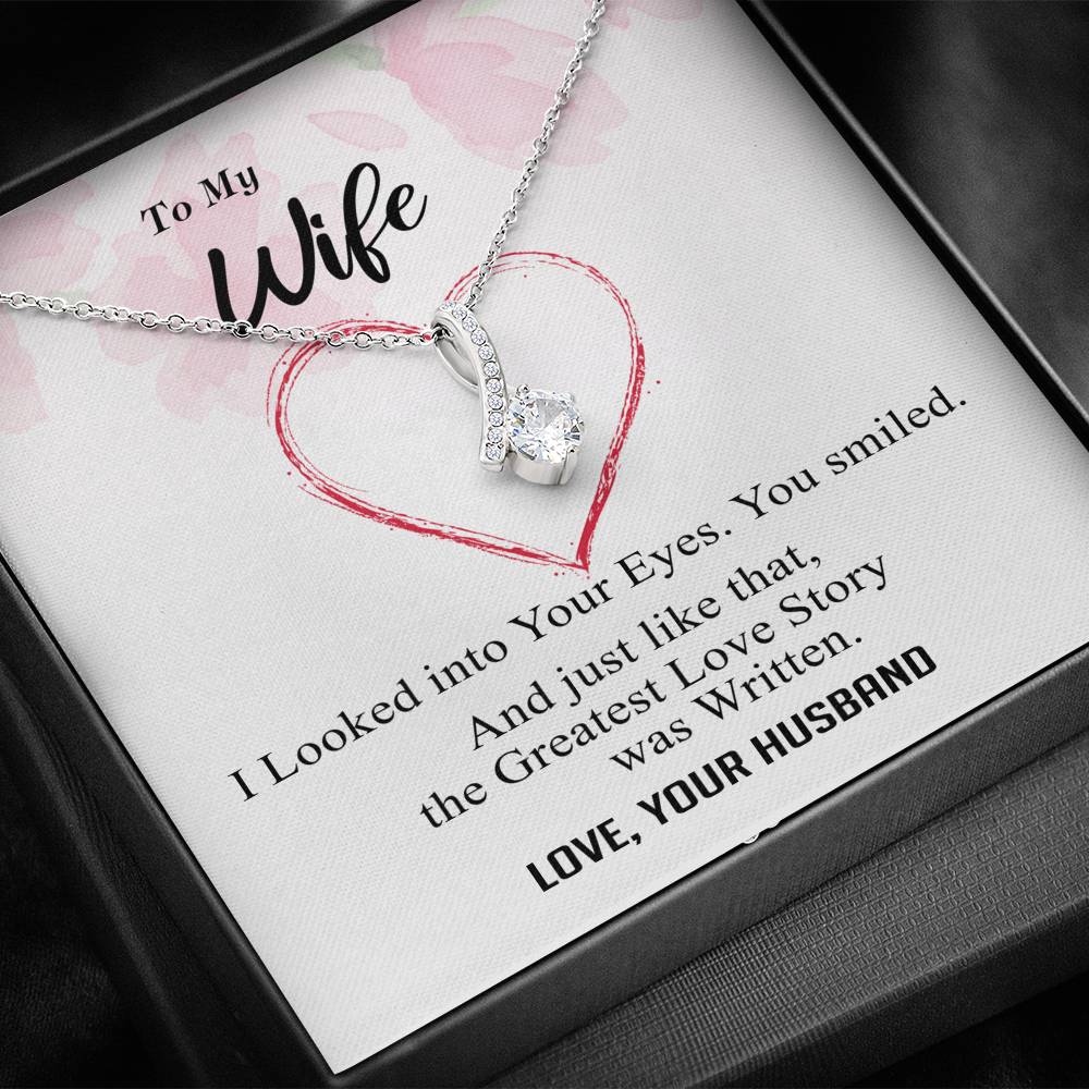To my Wife - Greatest Love Story - Alluring Necklace - v4